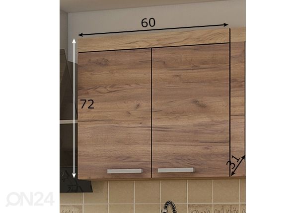 Keittiön yläkaappi 60 cm mitat