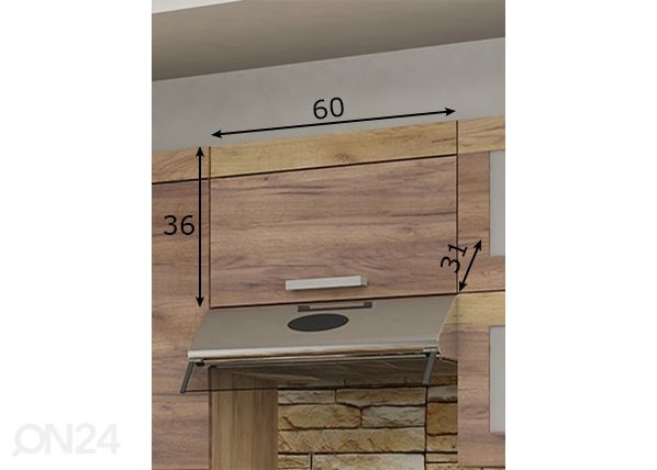 Keittiön yläkaappi 60 cm mitat