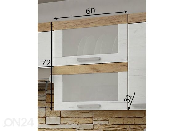 Keittiön yläkaappi 60 cm mitat