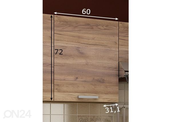 Keittiön yläkaappi 60 cm mitat
