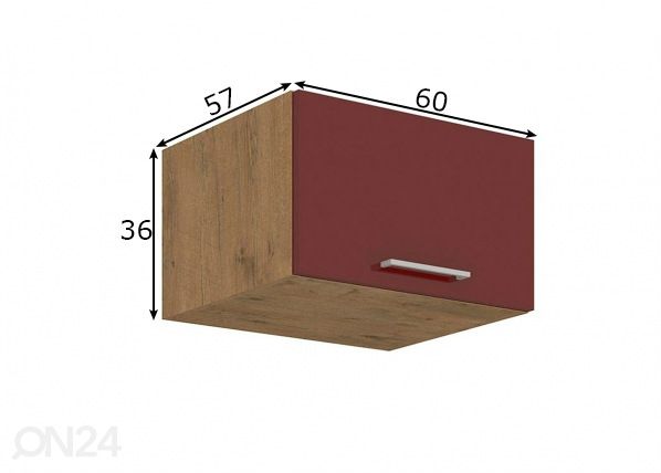 Keittiön yläkaappi 60 cm mitat
