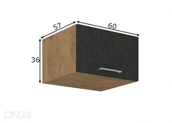 Keittiön yläkaappi 60 cm mitat