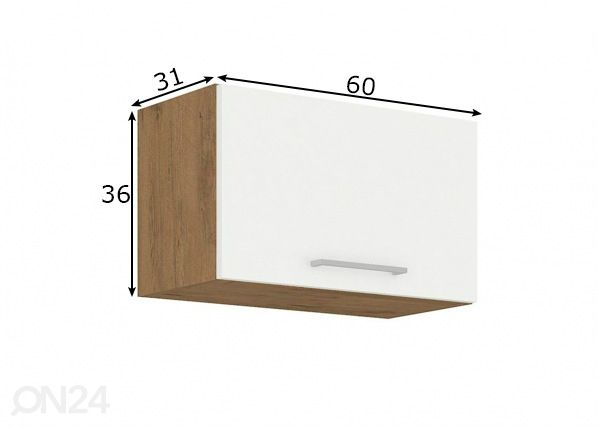 Keittiön yläkaappi 60 cm mitat
