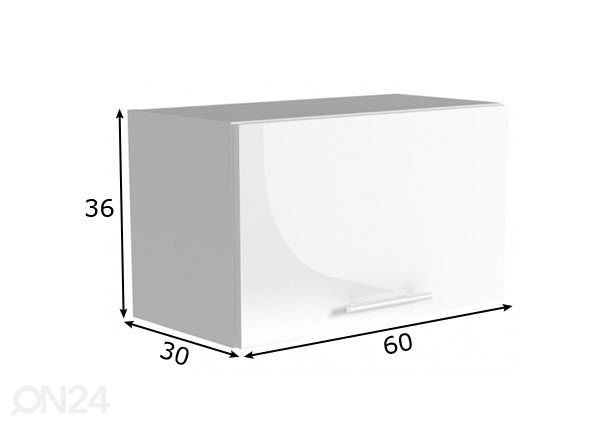 Keittiön yläkaappi 60 cm mitat