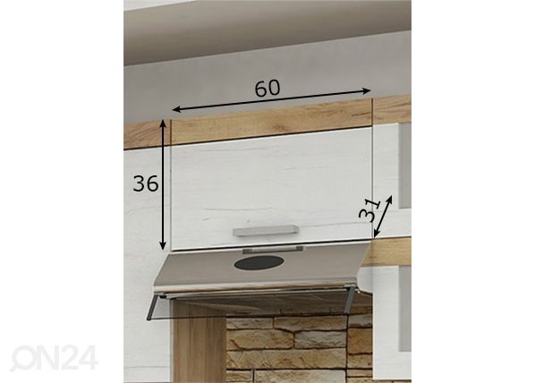 Keittiön yläkaappi 60 cm mitat