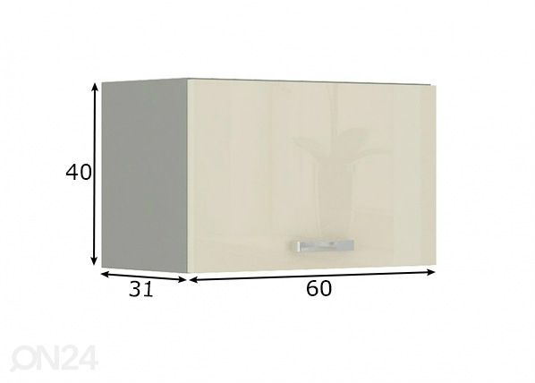 Keittiön yläkaappi 60 cm mitat