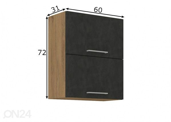 Keittiön yläkaappi 60 cm mitat