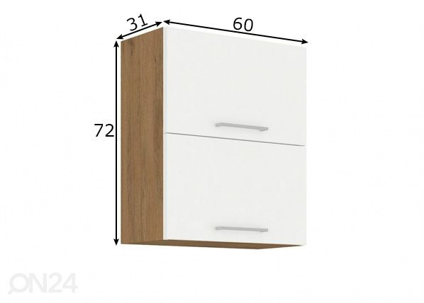 Keittiön yläkaappi 60 cm mitat