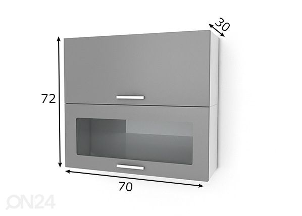 Keittiön yläkaappi 70 cm mitat