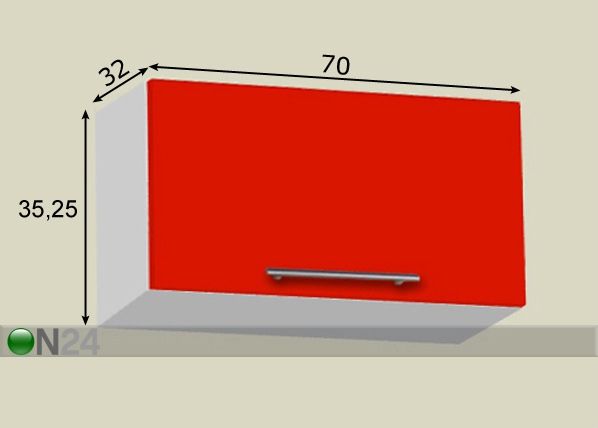 Keittiön yläkaappi 70 cm mitat