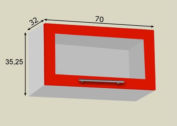 Keittiön yläkaappi 70 cm mitat