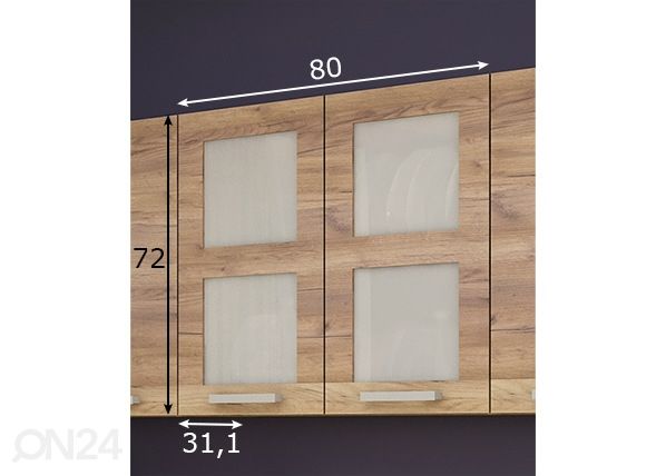 Keittiön yläkaappi 80 cm mitat