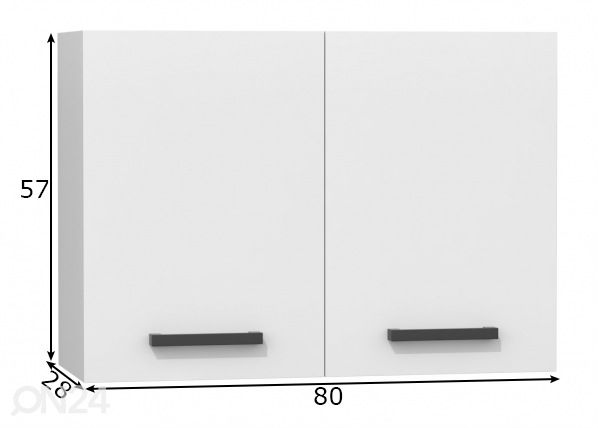 Keittiön yläkaappi 80 cm mitat