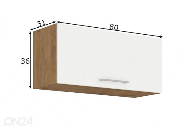 Keittiön yläkaappi 80 cm mitat