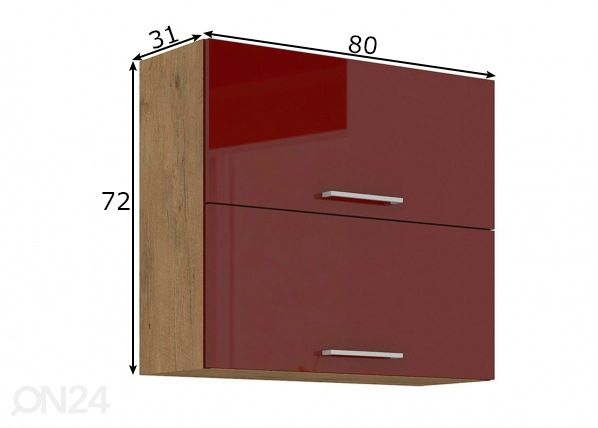 Keittiön yläkaappi 80 cm mitat