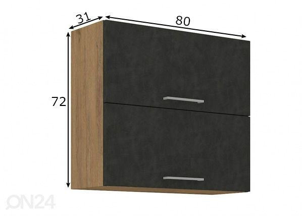 Keittiön yläkaappi 80 cm mitat