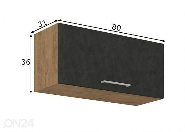 Keittiön yläkaappi 80 cm mitat