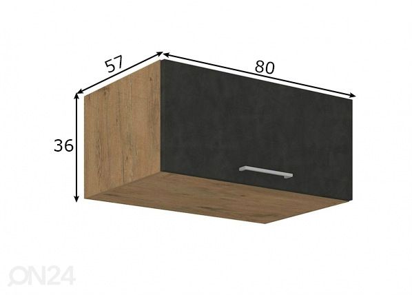 Keittiön yläkaappi 80 cm mitat
