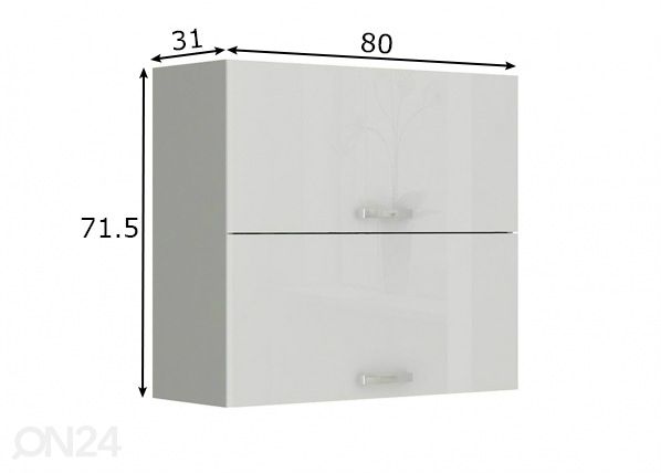 Keittiön yläkaappi 80 cm mitat
