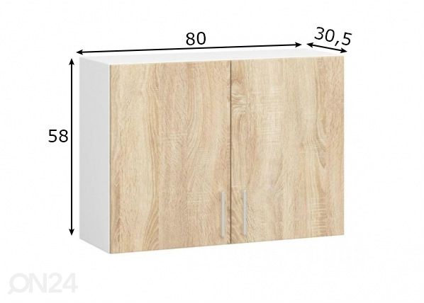 Keittiön yläkaappi 80 cm mitat