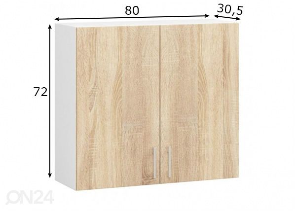 Keittiön yläkaappi 80 cm mitat