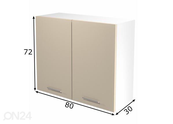 Keittiön yläkaappi 80 cm mitat