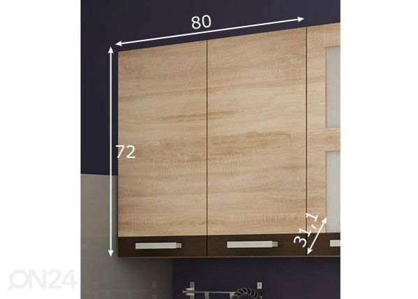 Keittiön yläkaappi 80 cm mitat