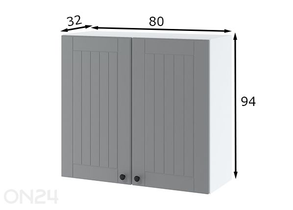 Keittiön yläkaappi 80x94 cm mitat