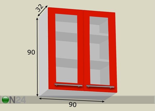 Keittiön yläkaappi 90 cm mitat