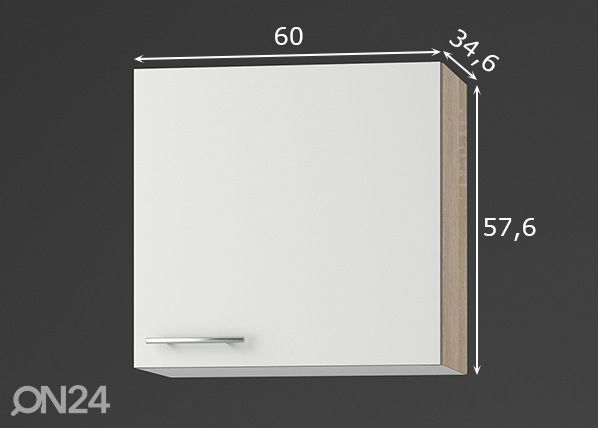Keittiön yläkaappi Dakar 60 cm mitat