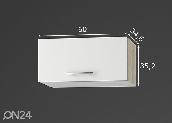Keittiön yläkaappi Dakar 60 cm mitat