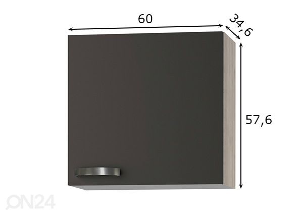 Keittiön yläkaappi Faro 60 cm mitat