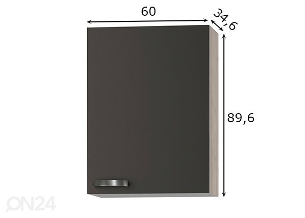 Keittiön yläkaappi Faro 60 cm mitat