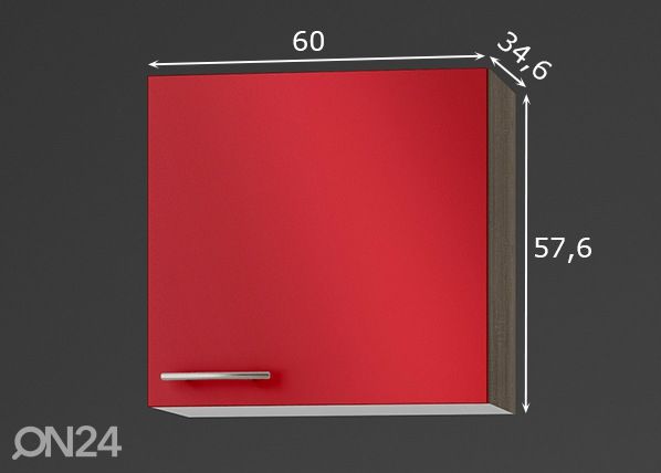 Keittiön yläkaappi Imola 60 cm mitat