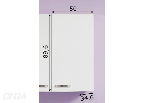 Keittiön yläkaappi Lagos 50 cm mitat
