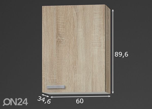 Keittiön yläkaappi Neapel 60 cm mitat