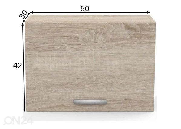 Keittiön yläkaappi Paprika 60 cm mitat