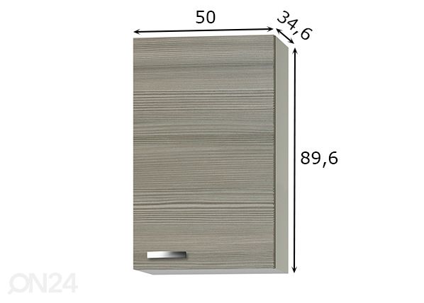 Keittiön yläkaappi Vigo 50 cm mitat