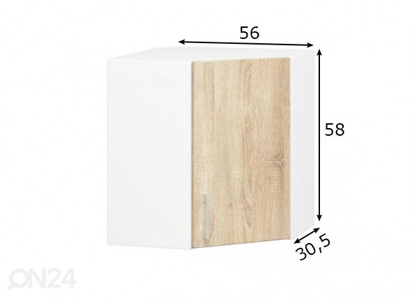 Keittiön yläkaappi W60/60N mitat