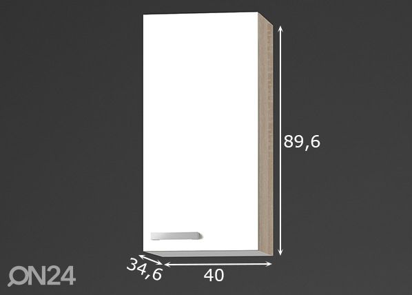 Keittiön yläkaappi Zamora 40 cm mitat