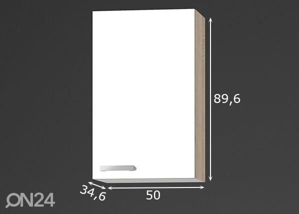 Keittiön yläkaappi Zamora 50 cm mitat