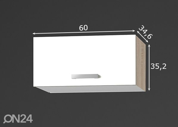 Keittiön yläkaappi Zamora 60 cm