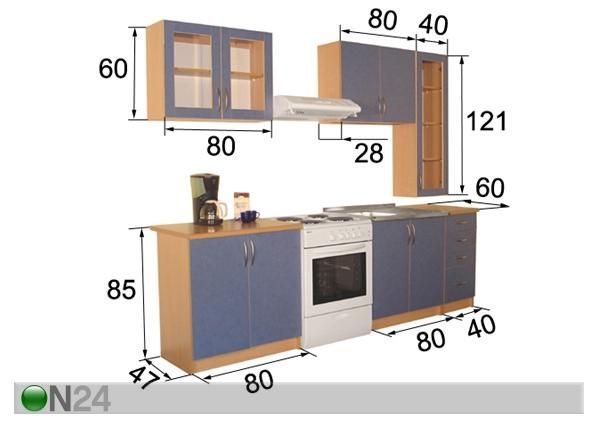 Keittiöryhmä HELENA 1 MINI KK mitat