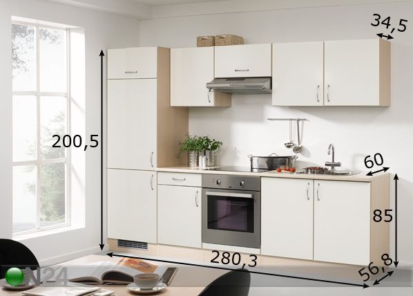 Keittiöryhmä MINIMA mitat