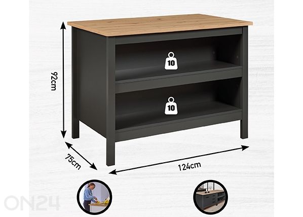 Keittiösaareke Nellina mitat