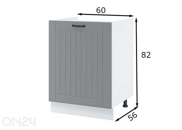 Keittiösarekkeen alakaappi, 60 cm mitat