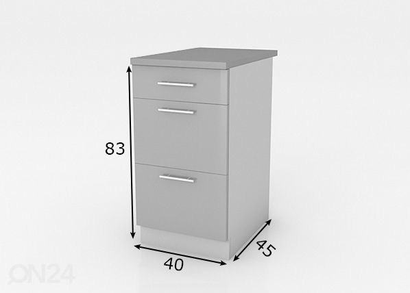 Keittön alakaappi Reggio 40 cm mitat
