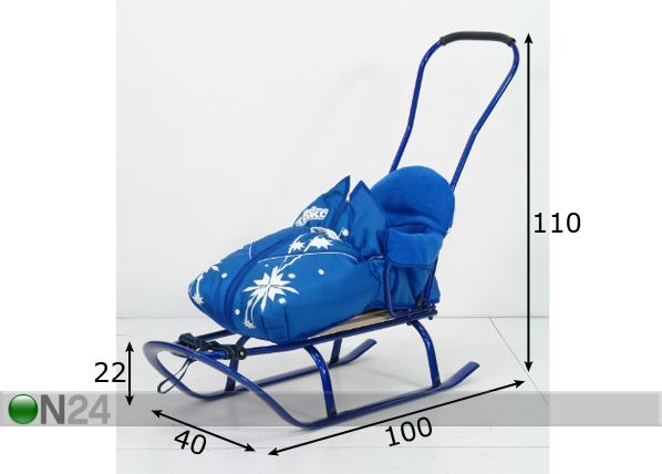 Kelkka ja makuupussi mitat