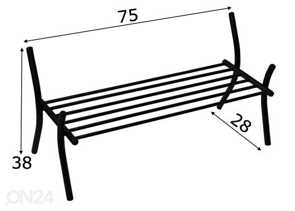 Kenkähylly mitat