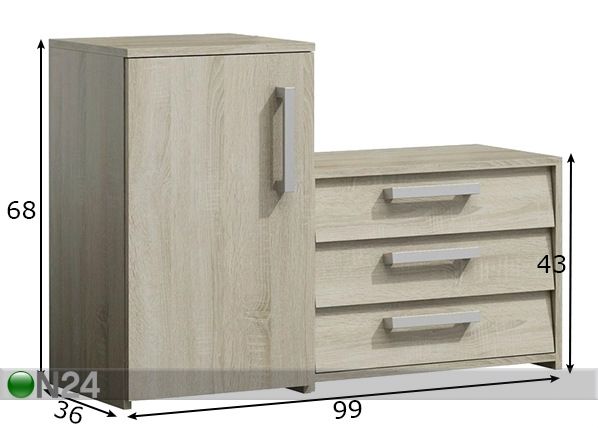 Kenkäkaappi mitat